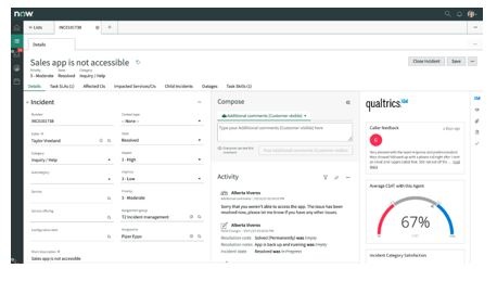 servicenow qualtrics