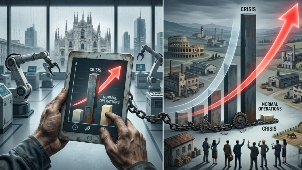 Crisi d'impresa: in Lombardia domande su del 55%, ma il dato è inferiore alla media nazionale (+69%)