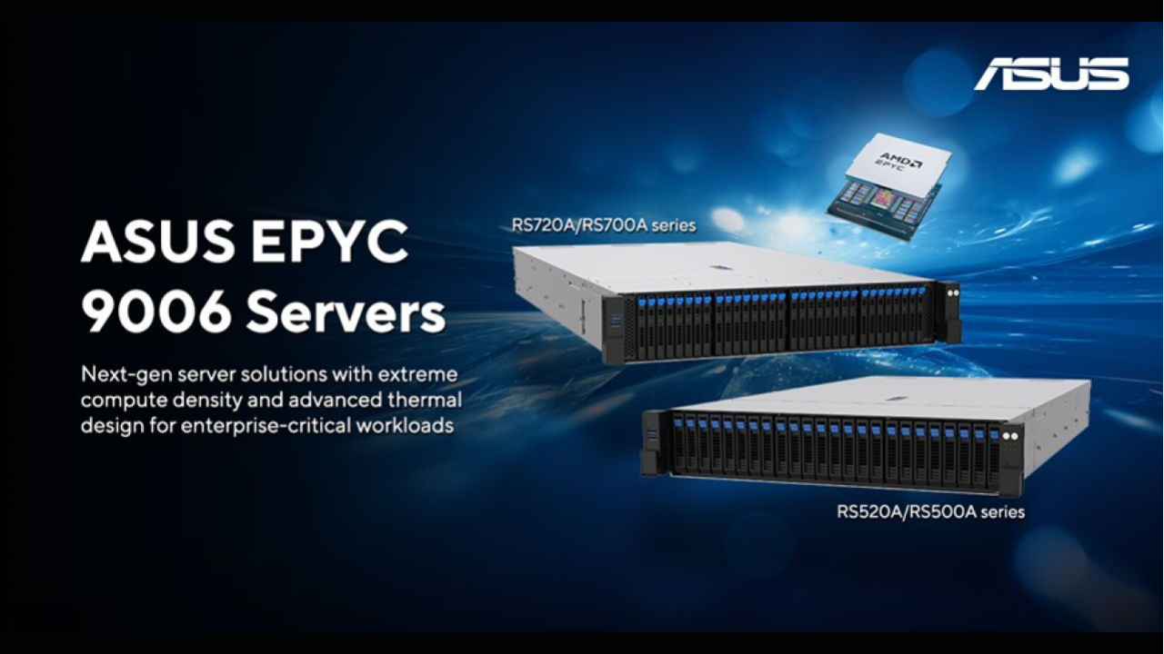 ASUS accelera l'intelligenza artificiale enterprise con i nuovi server basati su CPU AMD EPYC di sesta generazione